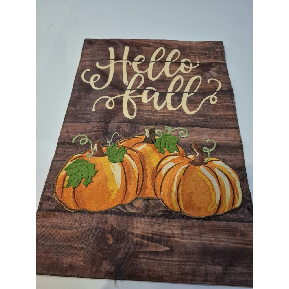Hello Fall 12x18 Garden Flag